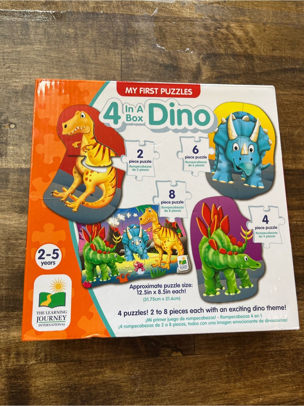 Learning Journey My First Puzzles 4-in-a-Box Dino